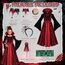 Vampir Kostüm Mädchen - Karneval Kostüm Kinder Vampir Kleid Kostüme Dress Up, Halloween Costume Mädchen Cosplay Gothic Kostüme mit Halskette und Vampire Zähne für Fasching Karneval Dracula Party
