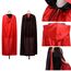 OUQIWEN Vampir Umhang Erwachsene, Halloween Kapuzenumhang, Schwarz Rot Doppelseitig, Cosplay Für Halloween Kostüm (150cm)