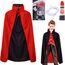 Winwild 3 Stück Vampir Kostüm Kinder Set,90CM Vampir Umhang Halloween mit Vampire Zähne & Kunstblut,5-8 Jahre Halloween Umhang Schwarz Rot Vampire Cape Dracula Kostüm Jungen Mädchen