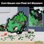 MEGA Pokémon Bisasam im Retro-Look - mit Pixel Art Steinen zusammenbaubare 15 cm großes Spielzeug, inklusive Basis zur Wandmontage, für Erwachsene Liebhaber und Sammler, HTH75
