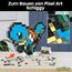 MEGA Pokémon Schiggy - zusammenbaubare Figur im Retro-Look, Pixel Art, 15 cm groß, inklusive Basis zur Wandmontage, für Erwachsene und erfahrene Sammler, HTH77