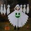 Tankermo Leuchtendes Geister Kostüm Kinder - S/L - Halloween Gespenst Umhang 3-12 Jahre mit Kürbis Bag & Masken Handschuhe,Weiß Geist Kostüm Kinder für Jungen Mädchen Karneval Cosplay