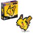 MEGA Pokémon Pikachu - zusammenbaubare Pixel Art Figur mit Retro-Look, inklusive Basis zur Wandmontage, für Erwachsene Baumeister und Sammler, HTH74