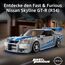 LEGO Speed Champions 2 Fast 2 Furious Nissan Skyline GT-R (R34) Rennwagen Spielzeug zum Bauen, 2023 Modell Auto-Bausatz mit Brian O'Conner Figur 76917