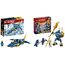 LEGO NINJAGO Jay Battle Mech, Ninja-Spielzeug für Kinder mit Figuren & NINJAGO Jays Donner-Jet EVO, Aufrüstbares Ninja Spielzeug-Flugzeug mit Jay Minifigur