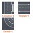 HUIZDQ 6 Stück Straßengrundplatten, City Street Road Building Baseplate Toys Kompatibel mit Allen großen Marken, für Kinder ab 3 Jahren, 4 Kurven, 1 Gerade, 1 T-Kreuzung, 10" x 10" (Grau)