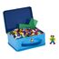 Plus-Plus 9607002 Geniales Konstruktionsspielzeug, Basic, Bausteine-Set in praktischer Metall-Box mit Henkel, 600 Teile, bunt