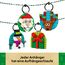 LEGO Verschiedene Christbaumanhänger - 4 Tannenbaum Dekorationen inkl. Weihnachtsmann, Schneemann & Spielzeug Rentier - Bastelset und Geschenk zu Weihnachten für Mädchen & Jungen ab 6 Jahren - 40744