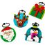 LEGO Verschiedene Christbaumanhänger - 4 Tannenbaum Dekorationen inkl. Weihnachtsmann, Schneemann & Spielzeug Rentier - Bastelset und Geschenk zu Weihnachten für Mädchen & Jungen ab 6 Jahren - 40744