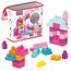 MEGA BLOKS Großer Bausteinebeutel - 60 robuste Bausteine mit wiederverwendbarem Aufbewahrungsbeutel, fördert Kreativität und Feinmotorik, für Kinder ab 1 Jahr, DCH54, Pink, Die Verpackung kann variieren.