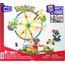 MEGA Pokémon Actionfigur Bauspielzeug, Spaß auf dem Riesenrad mit 393 Teilen und beweglichem Felori, Mampfaxo, Mauzi und Felino, für Kinder, HXF80