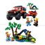 LEGO 60412 City Feuerwehrgeländewagen mit Rettungsboot, Offroad-Auto-Spielzeug für Kinder ab 5 Jahren, Rettungswagen mit Schlauchboot, Anhänger, Zelt und 3 Minifiguren, Geschenk für Jungs und Mädchen