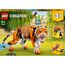 LEGO 31129 Creator Majestätischer Tiger, Panda oder Fisch & 31088 Creator Bewohner der Tiefsee, Spielzeug mit Meerestieren Figuren: Hai, Krabbe, Tintenfisch und Seeteufel, Set für Kinder ab 7 Jahre