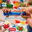 Jelly Blox - Farm Set, Sensorisches Spielzeug für Kinder ab 2 Jahren, Bauset mit 18 weichen, Sensorischen Bauernhoftieren und -Figuren, Bauernhof-Set mit Weichen und Flexiblen Bausteine, Geschenkidee