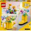 LEGO Creator 3in1 Flowers in Watering Can Toy to Welly Boot to 2 Birds on a Perch, Animals Set for Girls, Boys & Kids, with 3 Butterfly Toys, Makes a Great Desk Accessory, Nature Gift 31149