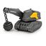 Dickie Toys Volvo Micro Workers 5er Set Baustellenfahrzeuge (je 10 cm) - Kinder Bagger Spielzeug, Radlader & Muldenkipper Auto Spielzeug mit Freilauf, Fahrzeuge ab 3 Jahren, gelb/grau - 203722008