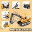Dreamon Baustellen Fahrzeuge Metall Kunststoff Bagger,Baufahrzeuge Spielzeug Auto (Yellow)