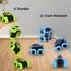 VoMii 2 Stück Spielzeugautos, Monster Truck für Kinder ab 3-10 Jahre, Große Gummiräder 4x4 Power Trägheitsbetriebene Fahrzeuge, 360° Stunt-Rotation, Rennwagen Spielsets für Kinder, 1:60 Scale