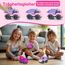 Cicili LKW Spielzeug ab 1 Jahr, Nachhaltiger Bio-Kunststoff Kinder Set ab 2 Jahr, Sandkasten Auto für Kleinkinder Mädchen Sandkasten-Spielzeug Kleine Fahrzeuge (Rosa)