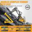 KIYTARBOO Ferngesteuertes Auto Bagger Spielzeug für ab 3 Jahre Sand Fahrzeuge Metall Ferngesteuert, 11CH, 2,4 GHz RC Bagger mit Licht und Sound 680° Drehung, Geschenke für Jungen ab 5 6 7 8 9 10 11 12