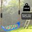 SELEWARE Schaukel Outdoor Kinder Schaukelsitz - Indoor Erwachsene Schaukelbrett mit rutschfest Verstellbaren Seil Garten Kinderschaukel rutschfest Hinterhof Gartenschaukel Blau