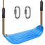 SELEWARE Garden Games Schaukelsitz aus robustem Set mit 2,04 m langem verstellbarem Seil und 2 Karabinern, Robustes schaukel Outdoor Garten schaukel blau