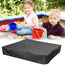 PERFETSELL Sandkastenabdeckungen 120cm*120cm Wasserdicht Sandkasten Abdeckung Oxford-Stoff Schwarz Sandkästen Abdeckplane mit Kordelzug für Sandkästen