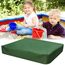PERFETSELL Sandkastenabdeckungen 125cm*125cm Wasserdicht Sandkasten Abdeckung Oxford-Stoff Grün Sandkästen Abdeckplane mit Kordelzug für Sandkästen