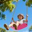 EXTSUD Schaukel Outdoor, Elastischer Kinderschaukel Eva weichen Bord U-Schaukel Brettschaukel Schaukelsitz Schaukelbrett Garten Spielzeug Kinder, Rosa