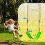 EXTSUD Schaukel Outdoor, Elastischer Kinderschaukel Eva weichen Bord U-Schaukel Brettschaukel Schaukelsitz Schaukelbrett Garten Spielzeug Kinder, Grün