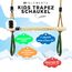 Trapez Schaukel Garten | Kinderschaukel Outdoor Indoor | Höhenverstellbar & rutschfest | Schaukelsitz - Schaukelbrett - Brettschaukel | robuste Schaukel mit Holzstange & Kunststoffringen