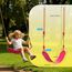 EXTSUD Schaukel Outdoor, Elastischer Kinderschaukel Eva weichen Bord U-Schaukel Brettschaukel Schaukelsitz Schaukelbrett Garten Spielzeug Kinder, Rosa