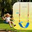 EXTSUD Schaukel Outdoor, Elastischer Kinderschaukel Eva weichen Bord U-Schaukel Brettschaukel Schaukelsitz Schaukelbrett Garten Spielzeug Kinder, Blau