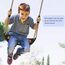 SELEWARE Schaukel Outdoor Kinder Schaukelsitz - Indoor Erwachsene Schaukelbrett Höhenverstellbar mit verstellbaren Seil Garten Kinderschaukel rutschfest Hinterhof Gartenschaukel