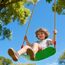 EXTSUD Schaukel Outdoor, Elastischer Kinderschaukel Eva weichen Bord U-Schaukel Brettschaukel Schaukelsitz Schaukelbrett Garten Spielzeug Kinder, Grün