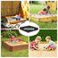 VANSHEIM Sandkasten Abdeckplane 150x150x20cm Plane Sandkasten Abdeckung Plane Sandbox Abdeckung für Kinder Pool Sandkistenabdeckung Schutzhülle Sandkasten Regenschutz Staubdicht 420D Oxford-Stoff