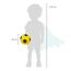 alldoro 63103 Schaumstoffball Gelb, Ø 20 cm, extra weicher Softball, Fußball für Kinder ab 0 Jahren, leise & leicht, Ball für Indoor & Outdoor