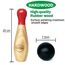 Jac & Mok Bowling Set -Kegelspiel aus Holz - Dosenwerfen Bowling Spiel Outdoor & Indoor Spielzeug (10 Kegel und 2 Bälle, 20cm Höhe)