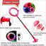 Q-WOOFF Kinder Blinkender Springring, Sport Sprungball，Faltbarer Flash Jumping Ball, Geeignet Für Geschicklichkeitsspiele Für Kinder Oder Erwachsene, Übung (Rot，L)