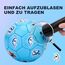 U&C Planet Kinder Fußball Kleinkinder Fußball, Größe 2 Fußbälle, Spielball für Kinder und Babys 1-6 Jahre alt blau Hai