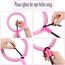 Q-WOOFF Kinder Blinkender Springring, Sport Sprungball，Faltbarer Flash Jumping Ball, Geeignet Für Geschicklichkeitsspiele Für Kinder Oder Erwachsene, Übung (Rosa) (L)