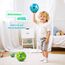 U&C Planet 2er Pack Größe 2 Fußball für Kinder 1-6 Jahre Glitzerndes Dinosaurier & Planet Design Inkl. 1 Handpumpe & 2 Tragenetzen Indoor & Outdoor Spielzeug Geschenk