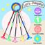 Q-WOOFF Kinder Blinkender Springring, Sport Sprungball，Faltbarer Flash Jumping Ball, Geeignet Für Geschicklichkeitsspiele Für Kinder Oder Erwachsene, Übung (Rot，L)