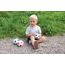 Lena 62163EC Soft-Fußbälle blau/grün/rot 10 cm - Softball Fußball aus Schaumstoff im 3er Set für Langen Ballspielspaß, Kinder Schaumstoffball Set Indoor & Outdoor