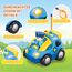 Pup Go Fernbedienung Cartoon Polizeiauto für Kinder 1 2 3 Jahre, Ferngesteuertes Auto Spielzeug mit Musik und Licht, Radio Control Rennwagen Kinderspielzeug, Ideal RC Auto Geschenk für Junge