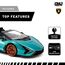 CMJ RC CARS 1:24 Maßstab Offiziell Lizenzierte RC Lamborghini Sián FKP 37, Blaues Lambo Sport Rennspielzeugauto Modellfahrzeug für Jungen Mädchen und Erwachsene Geschenk