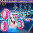 cosone Rosa Ferngesteuertes Auto für Mädchen RC Stunt-Car mit LED-Scheinwerfern 4WD 2.4GHz 360° Flip Crawler mit 2 Modulare Akkus Spielzeugauto für Kinder 6–12 Jahre