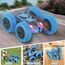 MidiVix Ferngesteuertes Auto, 90 Min Spielzeit, 2.4Ghz Doppelseitig 360° drehbare RC Stunt Crawler mit Scheinwerfern, 4WD Off Road Drift RC Auto Spielzeug Geschenke für Jungen 6-12 Blau