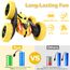 MidiVix Ferngesteuertes Auto, 2.4Ghz Doppelseitig 360° drehbare RC Stunt Crawler mit Scheinwerfern, 4WD Off Road Drift RC Auto Spielzeug Geschenke für Jungen 6-12 Gelb