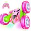 MidiVix Ferngesteuertes Auto, 2.4Ghz Doppelseitig 360° drehbarer RC Crawler mit Scheinwerfern Radlichtern, 4WD Off Road Drift RC Auto Spielzeug Geschenke für Mädchen Jungen 6-12 GrünPink